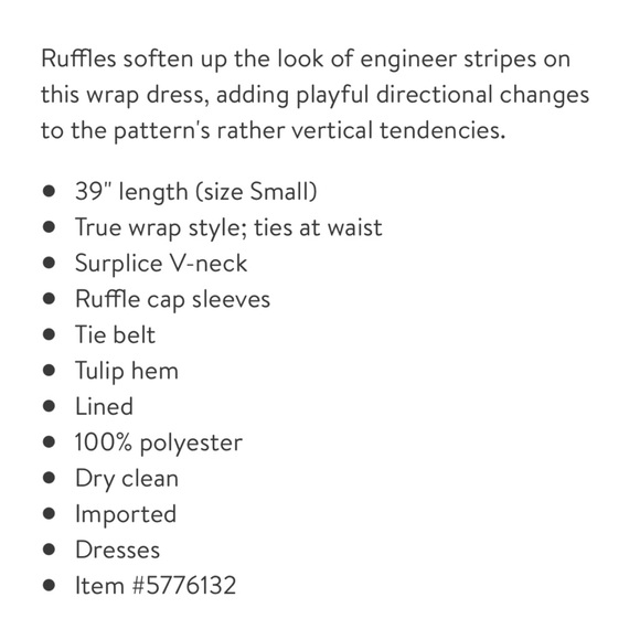 Elizabeth Crosby Pippa Ruffle Stripe Wrap Dress - Picture 14 of 14